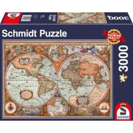 Antik világtérkép puzzle
