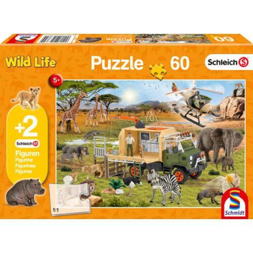 Animal rescue puzzle (60db) +2 AJÁNDÉK Schleich figura