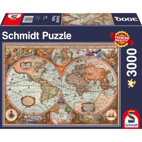 Antik világtérkép puzzle