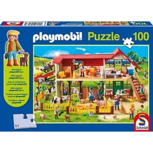 PLAYMOBIL farmház puzzle (100 db) +1 AJÁNDÉK figura