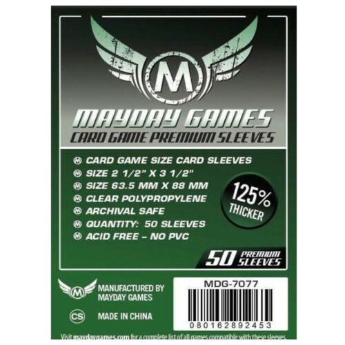 Mayday Games Prémium Kártyavédő kártyajátékokhoz  63,5 x 88 mm (50 db-os csomag)