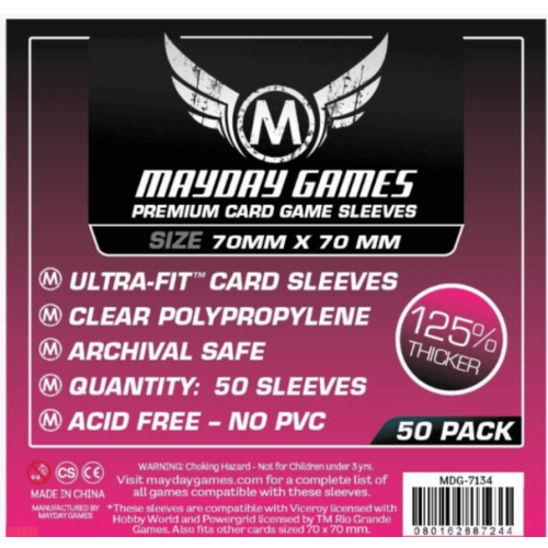 Mayday Games prémium kis négyzet kártyavédő 70 x 70 mm (50 db-os csomag)